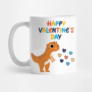 Happy Valentines Day Dinosaur Mug